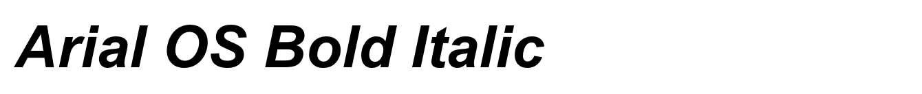 Arial OS Bold Italic image